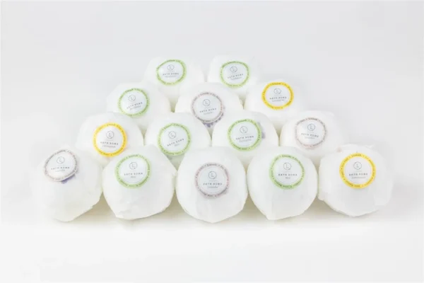 bath bombs gift box, set of 14 big 100% natural relaxing bath bombs
