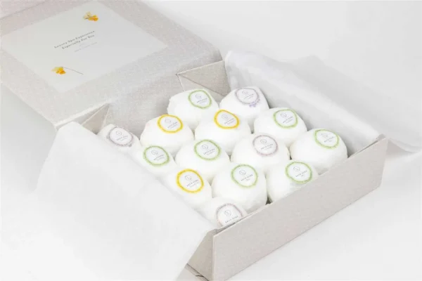 bath bombs gift box, set of 14 big 100% natural relaxing bath bombs