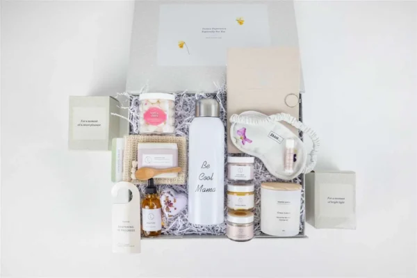 new mom gift, pampering natural skincare gift for new mom