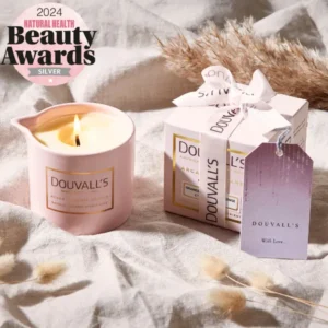 bio-kerze argan skincare candle, orange & frankincense 180g | intensely nourishing body treatment