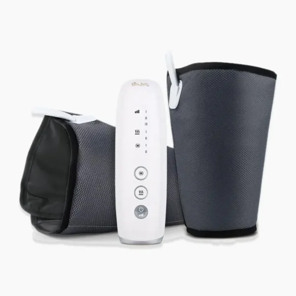 bella2bello venida air compression leg massager with 3 intensities and 2 levels heating system for circulation and relaxation