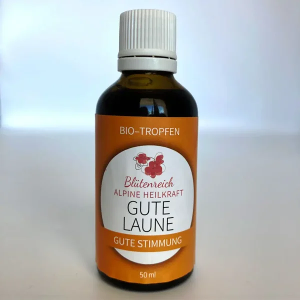 organic drops "good mood" vegan herbal extract with organic rose organic lemon balm organic anise hyssop organic rosemary