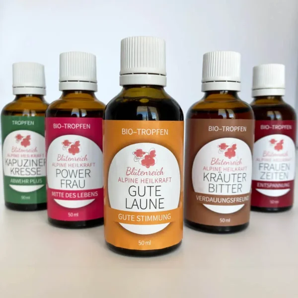organic drops "good mood" vegan herbal extract with organic rose organic lemon balm organic anise hyssop organic rosemary