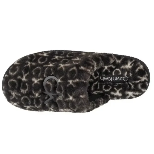 calvin klein slipper mule fur mono w hw0hw00536 0gk