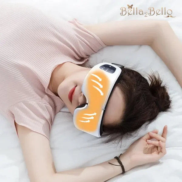 bella2bello's electric bluetooth 3d air compression vibration eye massager with heating system