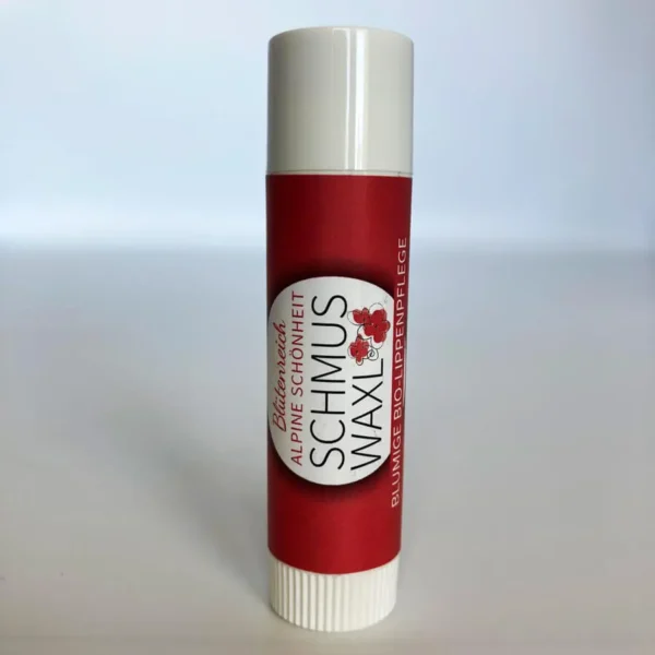 organic lip care "schmus waxl" handmade 100% natural with calendula, lemon balm, sea buckthorn pulp oil nourishing